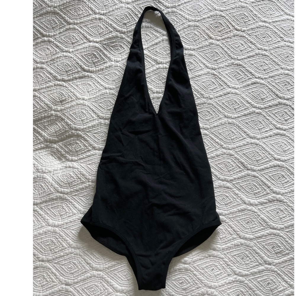 American Apparel Cotton Spandex Halter Bodysuit